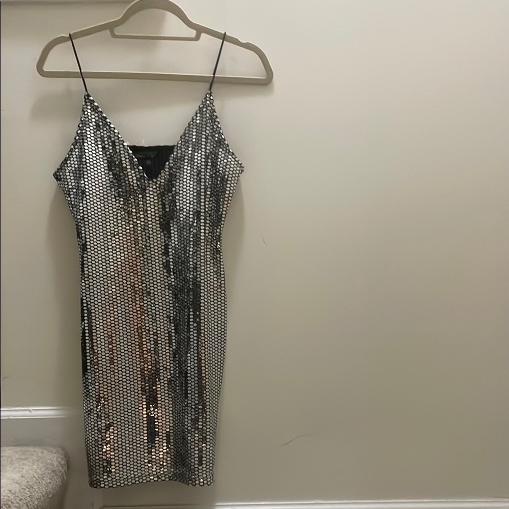 Silver Sequin Dress